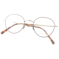 全新未使用商品 ▼ OLIVER PEOPLES Lafferty AG 大理石紋波士頓眼鏡 復古金淨CLEARブラウン48□22-145 含示範鏡片 含眼鏡盒 日本製造 男士