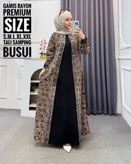 ( S M L XL XXL) Gamis rayon pelangi gamis twill tidye gamis twil rayon Casual Women Longdress - Moti