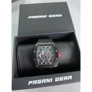 [Original & New Clear Stock] Brand Pagani Gear - Japan Movement, Stainless Steel Black, Hard Crystal