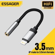 Essager 3.5mm Audio Converter Cable USB C/L to 3.5 Earphone Jack AUX Adapter
