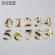 Manufacturer Wholesale Creative Golden House Number Number Hotel Hotel Room Number Plate ABS Injecti