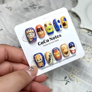 Labubu Press on Nails/Nail Stickers Removable Nail Fake Nails Cute Wear Nail Nail Sticker