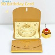 INSTORE 3D Pop-Up Greeting Card, Creative Traditional Birthday Red Envelope, Funny Best Wishes Thick