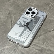 Flying Man เคสโทรศัพท์โลโก้เคสป้องกันโทรศัพท์มือถือนิ่มโทรศัพท์กันกระแทก13 12 12Pro 11พร้อมโลโก้สีเงินร้อนสำหรับ iPhone 15 Pro Max 14 ProMax