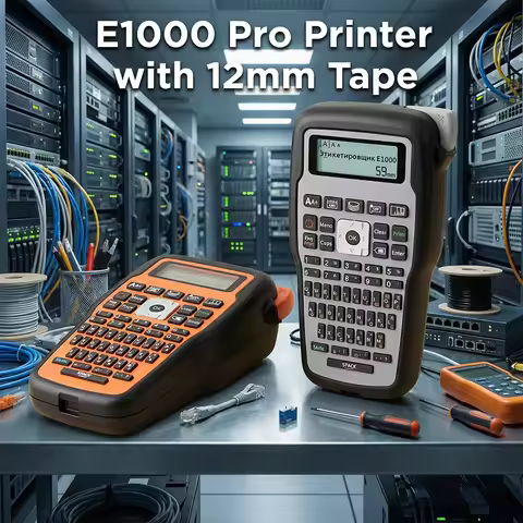 Label Maker Printer E1000 PRO Support Russisan and English Heat Shrink Tube Hse-231 TZE-231 for Brot