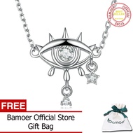 BAMOER 925เงินสเตอร์ลิง Devil S Eyes Clavicle Chain สำหรับผู้หญิงเครื่องประดับ Fine Guardian สร้อยคอ