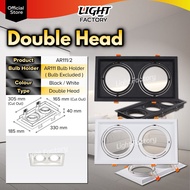 LED AR111 Downlight Casing Black/White AR111 Fitting Single Head / Double Head / Triple Head