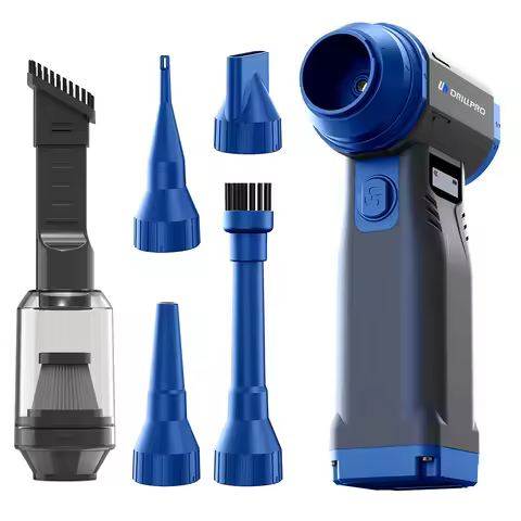 Drillpro G1 Cordless 550g Wind Pressure Turbo Fan 9 Speed Settings Multi Nozzle Brushless Motor Powe