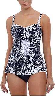Women's Standard Gin Fizz D Cup Swimdress, Black/White, 10