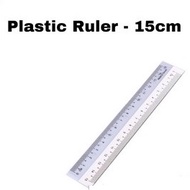 15CM Ruler - Transparent Plastic Ruler 15cm Stationary- 1pcs