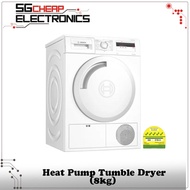 Bosch WTH83008SG Serie | 4 Heat Pump Tumble Dryer (8kg)(Energy Effiency - 5 Ticks)