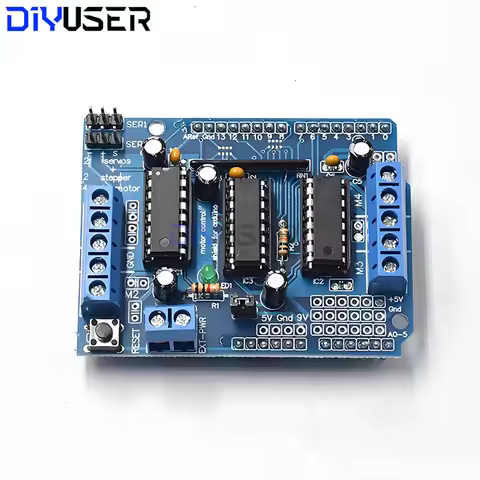 L293D Motor Driver Shield for Arduino UNO Mega 2560, Stepper Motor Driver Controller Board, DC Motor