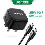 （Free 2M Type C Cable）UGREEN PD 25W Charger QC4.0+  USB Type C Fast Charger Quick Charge 4.0 3.0 QC 