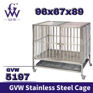 GVW 5197 Stainless Steel Cage Pet Cage Dog Cage Stainless Steel Cage Diy Sangkar Kucing Murah Rumah 