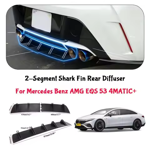 For Mercedes Benz AMG EQS 53 4MATI Shark Fin Rear Diffuser Split Chassis Spoiler Auto Aerodynamic Pa