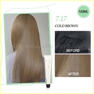 ✢ ⊿ Bremod premium hair color with oxidizer Cold brown 7.17