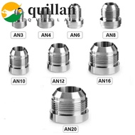 QUILLAN Silver Male Aluminium Weld, Aluminum AN4-AN20 Straight Male Weld Fitting Adapter, Round Base