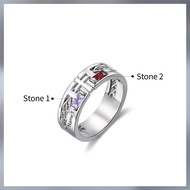 Personalized name birthstone men's ring copper custom men's ring