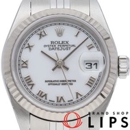 二手勞力士Datejust女士腕錶79174(F)，附原廠錶盒和保固卡。 18K白金/不鏽鋼材質。已拋光。 2004年產。成色極佳。