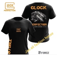 TAKTIKAL BAJU GLOCK PERFECTION TACTICAL T SHIRT GLOCK SILKSCREEN READY STOCK