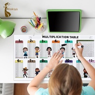 [kokiya] Dry Erase Multiplication Sheet Learning Toy Math Times Table Learn The Times Table for Kid 