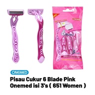 Onemed | Pisau Cukur 6 Blade Pack Isi 3 Pcs | Alat Cukur