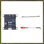 For RC Airplane FPV Transmitter 2W VTX 5.8G 40CH Adjustable Built-in Microphone Heat Sink 2-6S 30X30