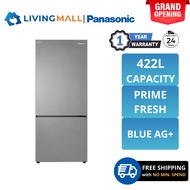 [FREE DELIVERY] PANASONIC NR-BX421BPS (422L) 2-DOOR BOTTOM FREEZER REFRIGERATOR STEEL DOOR NR-BX421B