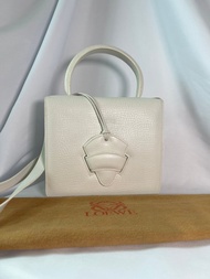 LOEWE barcelona 2 way shoulder bag 白色手提包 側背包