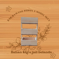 RAK BAWANG SUSUN 3 MODEL IKEA | RAK SERBAGUNA AESTETHIC