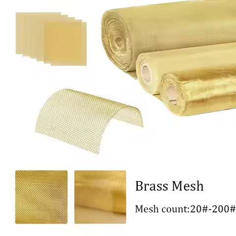 15x15cm/30x30cm/30x90cm 20-200 Mesh Brass Woven Wire Filter Net, Non-Magnetic Coppers Mesh for Shiel