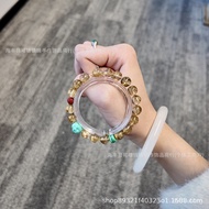 Women's Gold Bracelet Men's Pure Natural Lucky Bracelet Couple's Golden Rutilated Quartz Gift Bracel