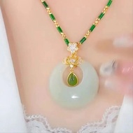 Drop-Shaped Necklace Female Non-Fade Classy Designer Style Drop Heart Princess Buckle Necklace