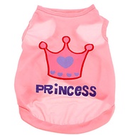 Pet Supplies Dog Cat Clothing Pink Crown Letters Vest Small Dog Teddy Clothes Spring and Summer O8y1