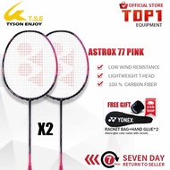 [Lee Chong Wei's Choice】 YONEXASTROX 77 PRO PINK Badminton RacketFree bag and Grip With String