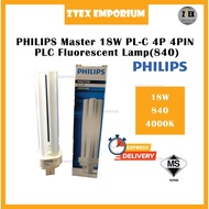 PHILIPS MASTER 18W PLC 4PIN 4P PLC FLUORESCENT LAMP 840 4000K