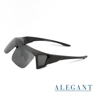 ALEGANT多功能可掀繁星咖偏光墨鏡 MIT 掀蓋式 外掛式 上掀 全罩式 車用UV400太陽眼鏡 戶外休閒套鏡