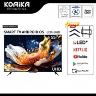 KOAIKA 55" Android Smart TV 4K UHD | Frameless Design | Built-in Netflix, YouTube, DVB-T2 & HDMI 電視