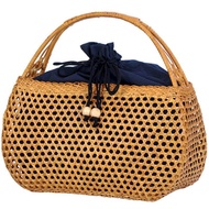 Women Bamboo Bags Bohemian Female Summer Beach Handbag Lady Vintage Rattan Knitted Bag Hollow Handma
