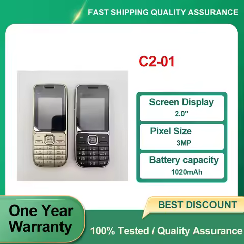 Refurbished Unlocked C2-01 Original Bluetooth 3MP 2.0" inches Phone 2G/3G Good Condition