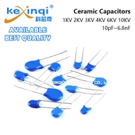(5-20 PCS) 1KV 2KV 3KV 4KV 6KV 10KV Through-hole High Voltage Ceramic Capacitors 10pF~6.8nF 18pF 22p