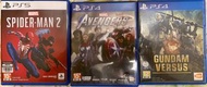 PS5 Spider-Man 2, PS4 Avengers & PS4 Gundam Versus
