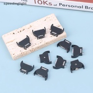 【SPGH】 10Pcs Plastic CR2032 2032 3V Half-Round Cell Coin Vertical Battery Holder Battery Socket Case
