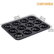 CHEFMADE Khuôn Bánh Rán Khuôn Bánh Vòng Chống Dính 12 Lỗ Dụng Cụ Nướng Bánh Rán Dùng Cho Lò Nướng WK