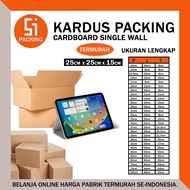 Cardboard Packing Cardboard Box 25x25x15 cm Thick Plain Brown Single Layer Box - Rusfet 25 x 25 x 15