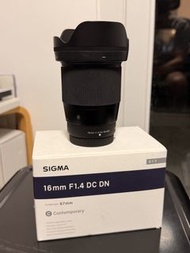 Sigma 16mm F1.4 DC DN Lens Fujifilm x mount 