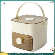 【bairddoro】2-Layer Ice Block Tray with  Mold, Ice Storage Box for Fridge, Ideal for Drinks & Food St