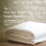 ORIGINAL! BATH WELL - Towel 70 x 140 cm - 650 g/m2 - WHITE | Handuk Hotel Bintang 5 with SILVERPLUS 