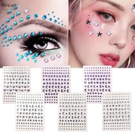 aosun Moon Star Face Stickers Face Makeup Crystal Jewel Stickers Decoration Self Adhesive Glitter St