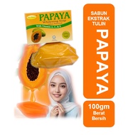 NES PUTERI Sabun Papaya Tulin Whitening Soap 100gm± OFFICIAL STORE (Edaran ke ECO SHOP)